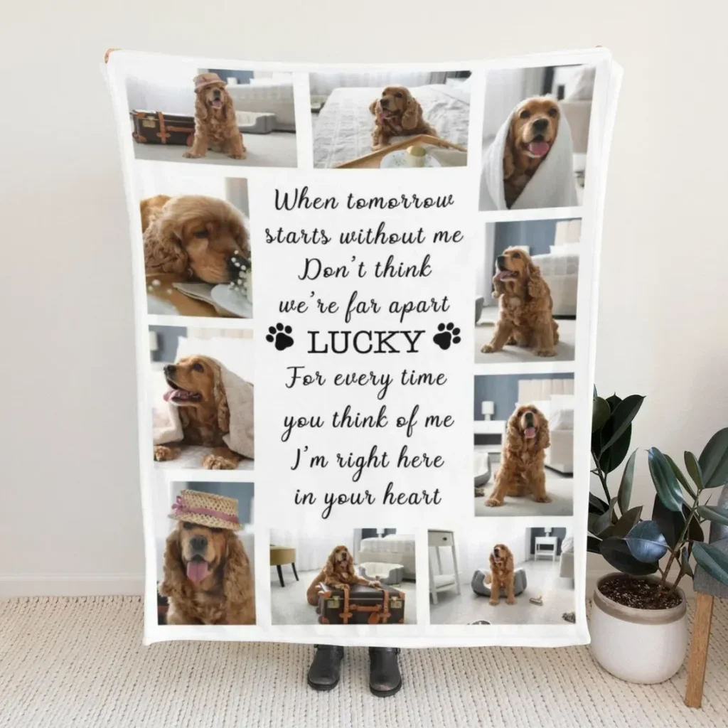 Pet Memorial Blankets 2 Personalized Custom Text Blankets