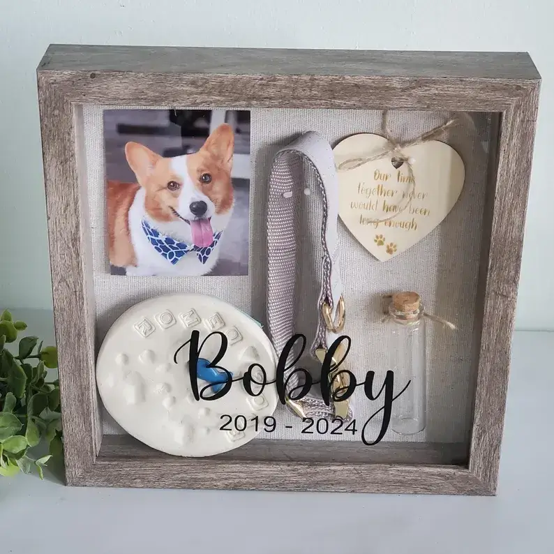 Pet Memorial Frames 2 pet Keepsake Boxes