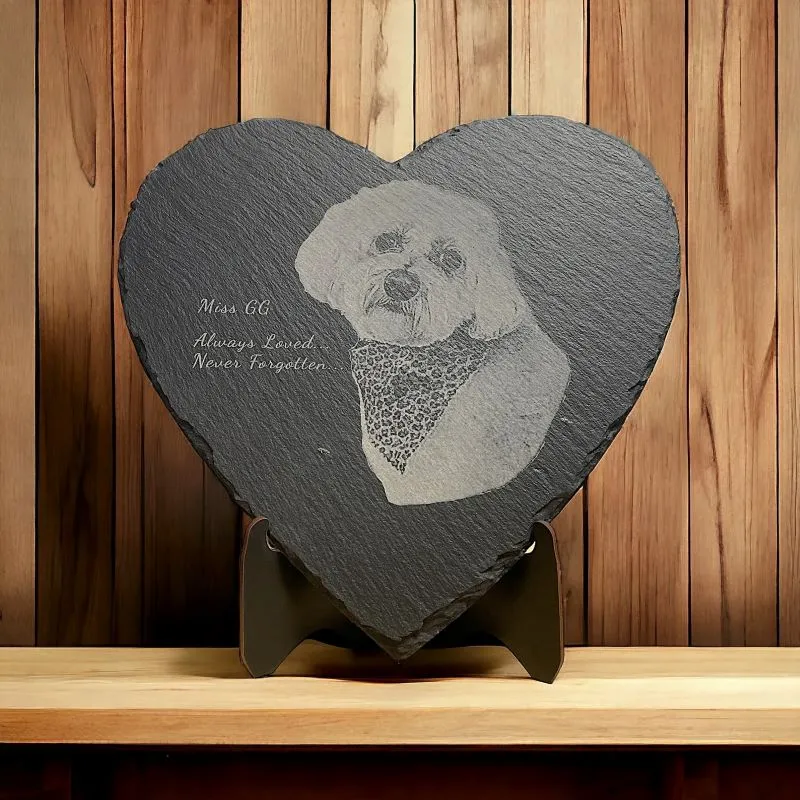 Slate Memorial Stones for Pets 2 Engraved Slate Marker