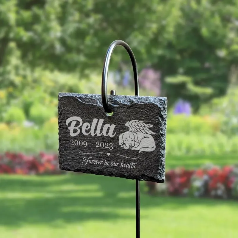 Slate Memorial Stones for Pets 3 ② Hanging Slate Plaque