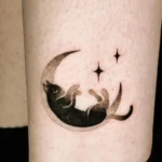 Black Cat Memorial Tattoo