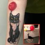 Black Cat Memorial Tattoo