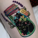 Black Cat Memorial Tattoo