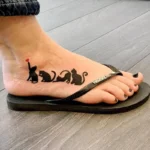 Black Cat Memorial Tattoo