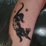 Black Cat Memorial Tattoo