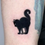 Black Cat Memorial Tattoo