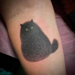 Black Cat Memorial Tattoo