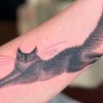 Black Cat Memorial Tattoo