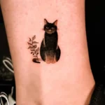 Black Cat Memorial Tattoo