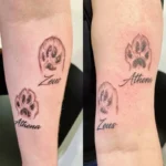 Cat Paw Print Memorial Tattoo​