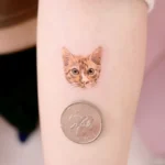 Cat Portrait Memorial Tattoo