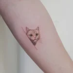 Cat Portrait Memorial Tattoo