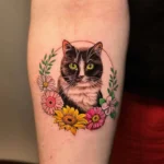 Cat Portrait Memorial Tattoo
