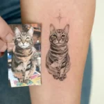 Cat Portrait Memorial Tattoo