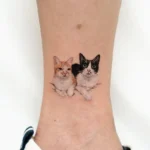 Cat Portrait Memorial Tattoo