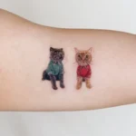 Cat Portrait Memorial Tattoo