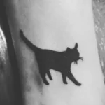 Cat Silhouette Memorial Tattoo