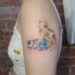 Cat Silhouette Memorial Tattoo