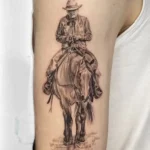 Dad and Horse Memorial Tattoo