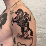 Dad and Horse Memorial Tattoo