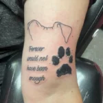 Dog Memorial Tattoo With Quotes 2