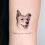 Dog Memorial Tattoo With Quotes 5