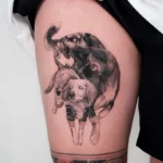 Dog Memorial Tattoos For Females 11