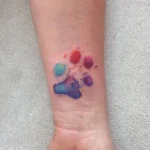 Dog Memorial Watercolor Tattoo