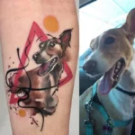 Dog Memorial Watercolor Tattoo 3