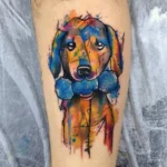 Dog Memorial Watercolor Tattoo 7