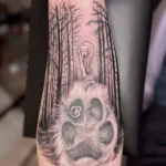 Dog Paw Memorial Tattoo 2