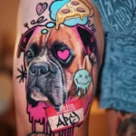 Dog Portrait Memorial Tattoo 3