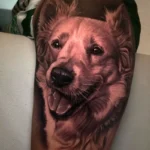 Dog Portrait Memorial Tattoo 4