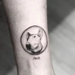 Fine Line Dog Memorial Tattoo 3