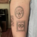 Fine Line Dog Memorial Tattoo 5