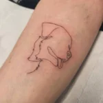 Fine Line Dog Memorial Tattoo 6