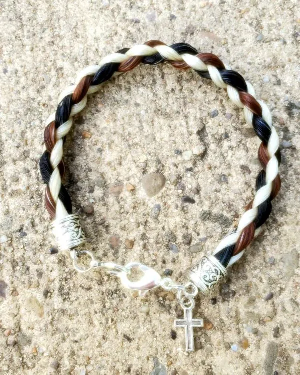 Memorial Bracelet for Horse 2 Horse Hair Braided Bracelets (2)