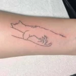 Line Cat Memorial Tattoos