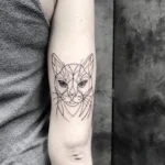 Line Cat Memorial Tattoos