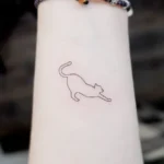 Line Cat Memorial Tattoos