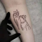 Line Cat Memorial Tattoos