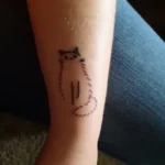 Minimalist Cat Memorial Tattoo