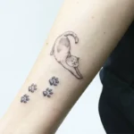 Minimalist Cat Memorial Tattoo