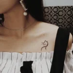 Minimalist Cat Memorial Tattoo