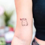 Minimalist Cat Memorial Tattoo