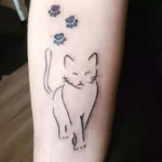 Minimalist Cat Memorial Tattoo