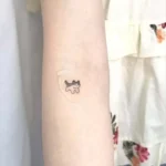 Minimalist Cat Memorial Tattoo