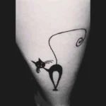 Minimalist Cat Memorial Tattoo