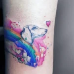 Rainbow Bridge Dog Memorial Tattoo 2