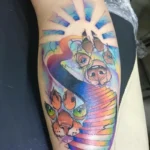 Rainbow Bridge Dog Memorial Tattoo 4